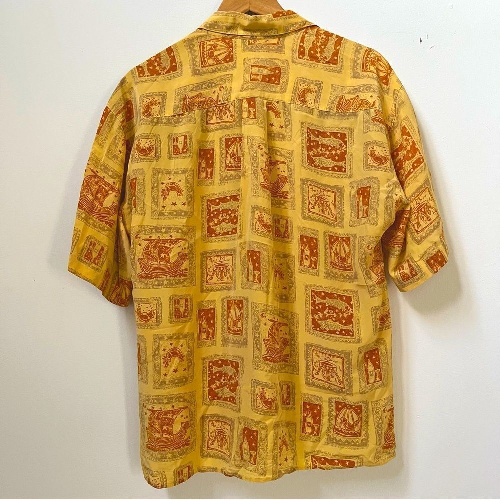 Vintage 100% Silk 80s/90s Paul Stanley Button Down - Nautical Print - Picture 2 of 6